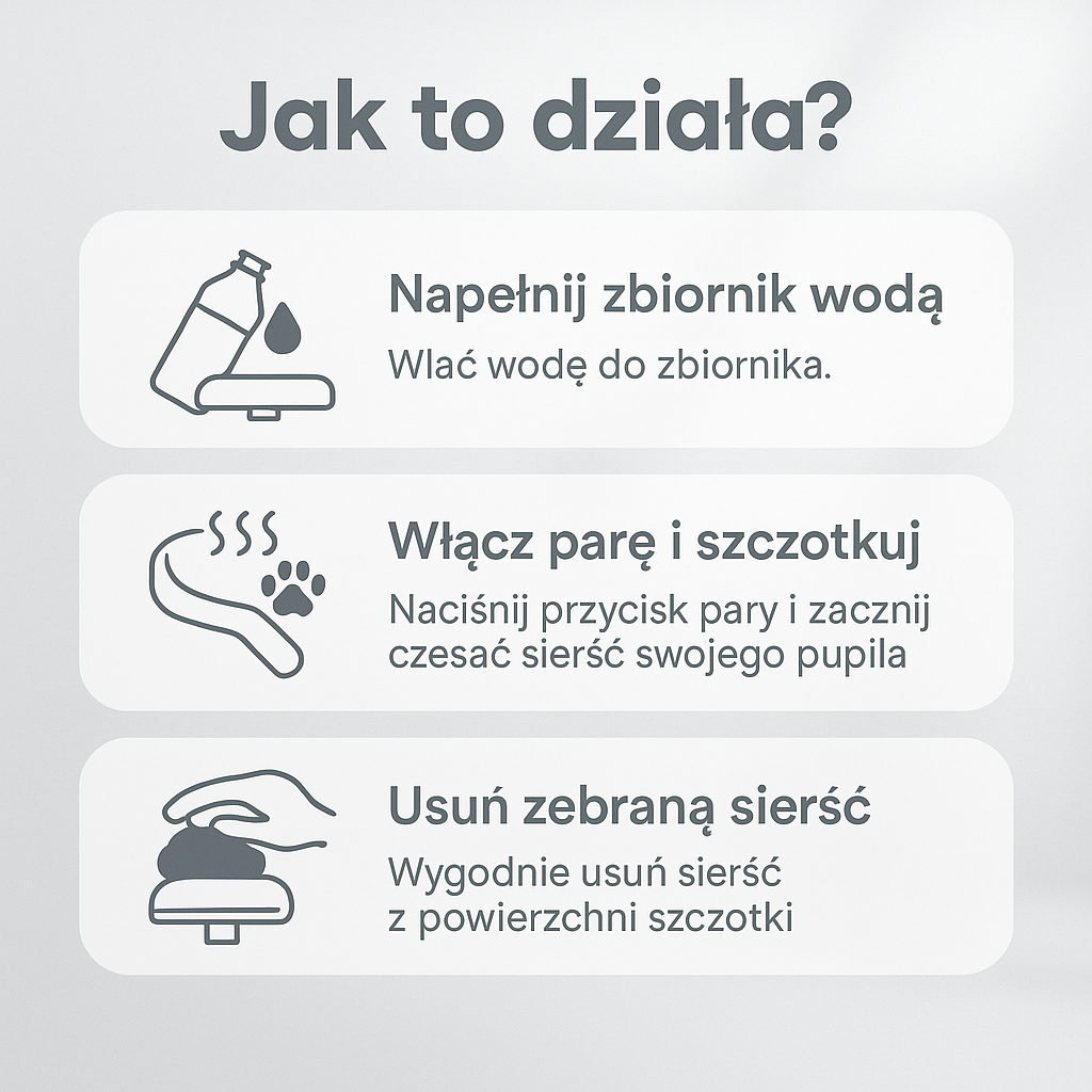 Steamsoft – parowa szczotka dla pupila